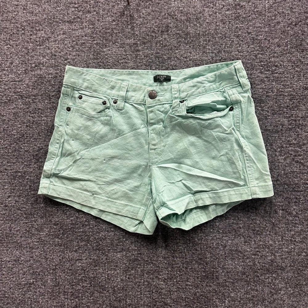 J.Crew Shorts Womens Size 6 Mint Green Stretch Chino Casual Summer 80387